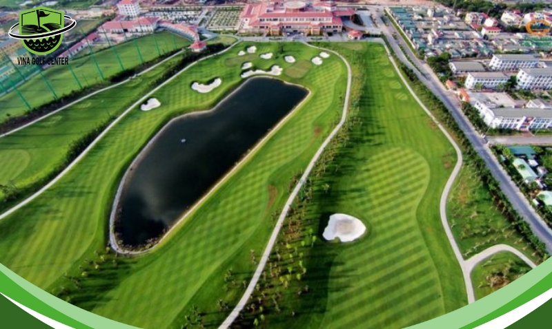 sân golf Long Biên chụp từ trên cao